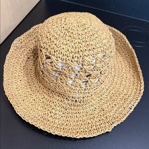 Stylish Tan Woven Sun Hat
